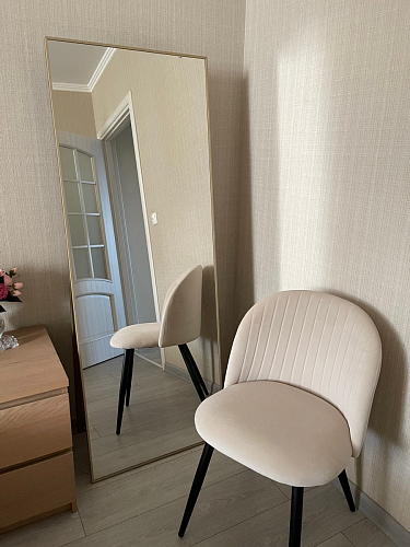 Стул на металлокаркасе Gabi dark beige / black / silver фото покупателя 272