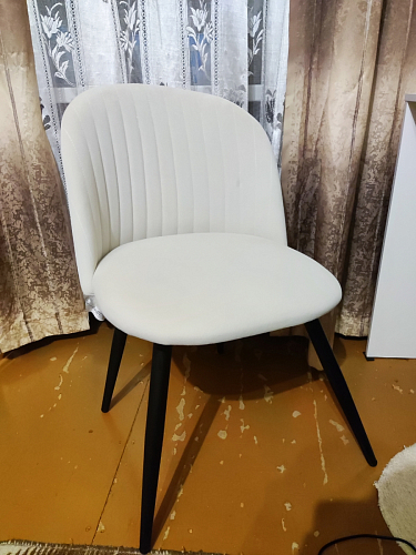 Стул на металлокаркасе Gabi 1 темно-серый / черный фото покупателя 183