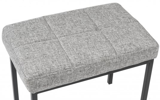 Банкетка Дион рогожка графит / черный матовый