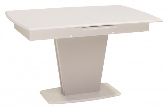 Стол на тумбе Валмиера мускат структурный / массив латте