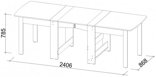 Стол обеденный раздвижной СтК7 венге