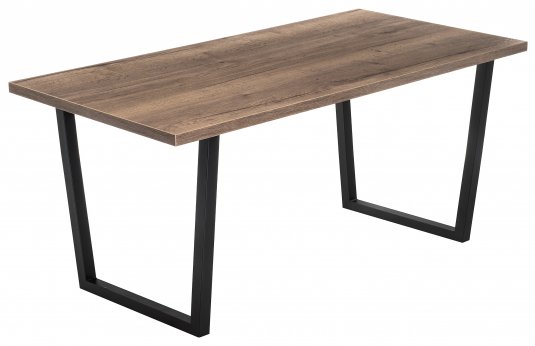 Стол Эльпатия 150 дуб галифакс / черный матовый