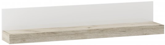 Полка Литиум дуб серый крафт / дуб белый крафт