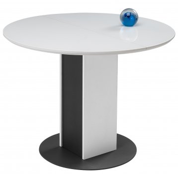 Стол на тумбе Бастиан белый / графит