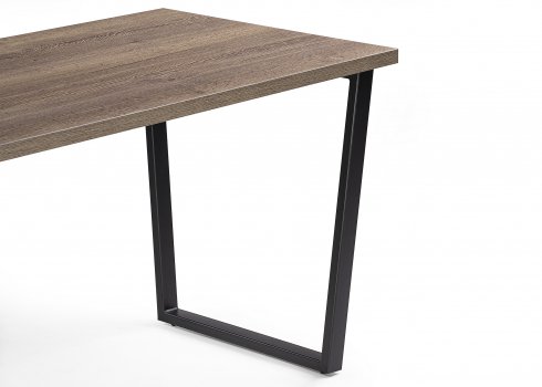 Стол Лота Лофт 120 32 мм дуб галифакс табако / черный матовый