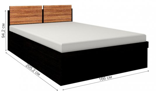 Кровать Hyper 160x200 см с ПМ палисандр