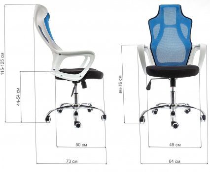 Компьютерное кресло Local черное / голубое