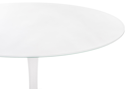 Стеклянный стол Tulip 90 white
