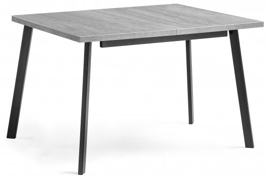 Стол раскладной Колон Лофт 120 32 мм бетон / черный матовый